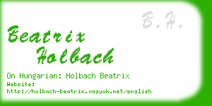 beatrix holbach business card